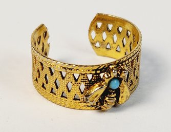 Vintage Gold Tone Bug Ring