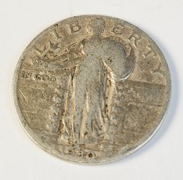 1930 Standing Liberty Silver Quarter (last Year Of Standing Liberty)