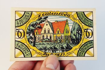 1920s Notgeld 50 Bank Note German German For 'emergency Money'