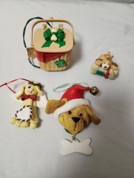 4 Dog Ornaments