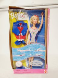 1999 Mattel BARBIE Swimming Champion Olympic Doll - Really Swims!