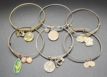 Lot Of 6 Charm Bracelets Including Alex & Ani