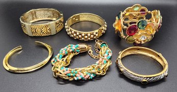 Lot Of 6 Vintage Costume Bracelets