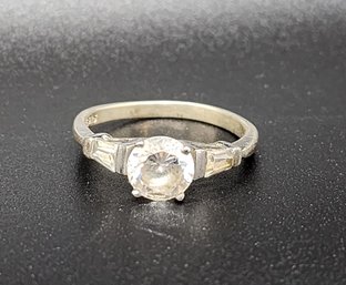 Vintage CZ Ring In Sterling