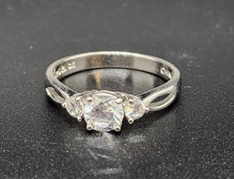 Vintage CZ Ring In Sterling