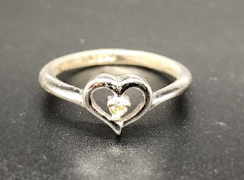 Vintage Sterling Silver Heart Ring