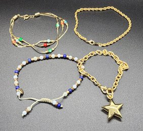 4 Vintage Costume Bracelets