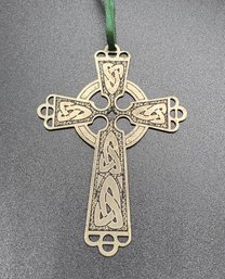 Vintage Irish Celtic Cross Pendant Necklace