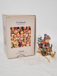 Vintage 1984 MJ Hummel Goebel Ride Into Christmas Figurine TMK 396/I In Original Box - 5.75'h
