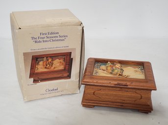 Vintage First Edition The Four Seasons Series Ride Into Christmas Hummel Music Box 6363 Of 10000