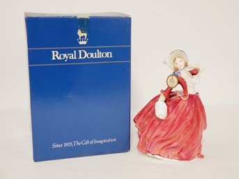 Vintage Royal Doulton Autumn Breezers HN1934 Bone China Figurine In Original Box