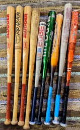 Group Of Baseball Bats Including Professional Cleon Jones Model