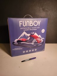 WOW. Funboy Snowmobile Sled. New In Box. NIB.  $100 Retail   - - - - - - - - - - - - - - - - - - Loc: S1