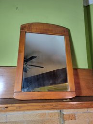 Arched Mirror In Solid Wood.  - - - - - - -  - - - - - - - - - - - - - - - - - - - - - - Loc: Right Of Piano