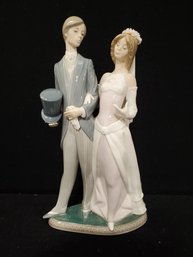 Vintage Lladro Large Porcelain Bride & Groom Figurine No 1404 - Made In Spain