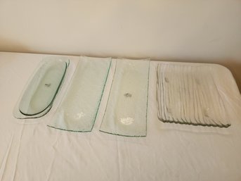 4 Glass Serving Platters