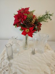 5 Glass Vases