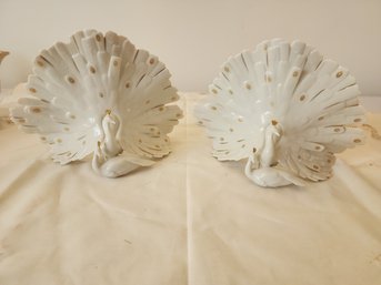 Pair Of Peacock Figurines