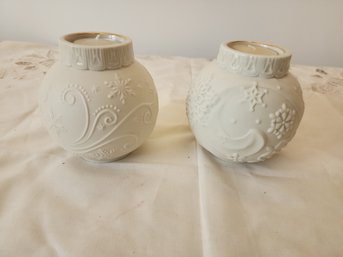 2 Lenox  Winter Votives