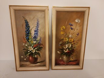 Pair Of Vintage Oil Paintings