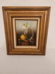 Vintage Wallace Oil Painting  Still Life