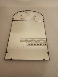 Vintage Etched  Mirror