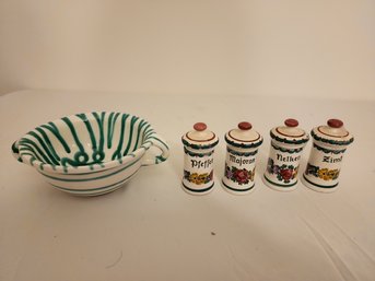 4 Spice Containers, Weitling With Handles