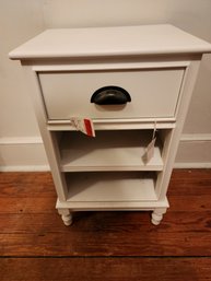 White Nightstand And 3 Shelves