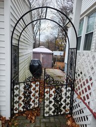 Metal Garden Arbor With Gate