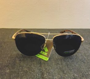 RBX Aviator Goldtone Tortoise Shatter Resistant PC Lens Sunglasses