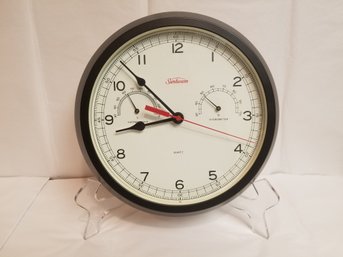 Sunbeam Quartz Thermometer & Hygrometer Wall Clock