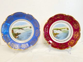 Two Niagara Falls Souvenir Plates Made In Germany