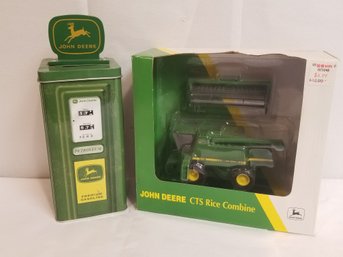 John Deere Coin Bank & CTS Rice Combine NOS