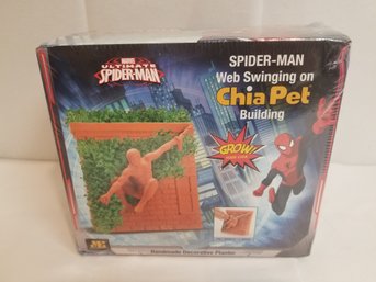 Spider-man Web Swinging On Chia Pet Building - SEALED