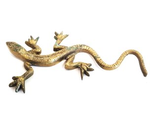 Vintage Solid Brass Lizard/gecko Figurine