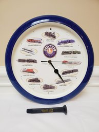 Lionel Battery Operated Wall Clock & Genuine Lokie Track Railroad Spike