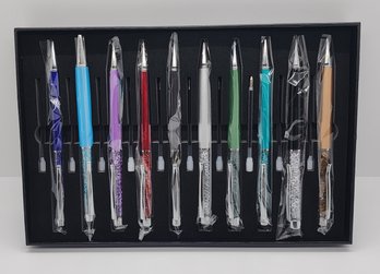 Lot Of 10 Multi-Color Ball Point Pens With Refills