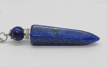 Lapis Lazuli Perfume Bottle Pendant Necklace