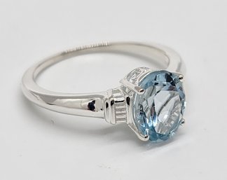 Sky Blue Topaz Ring In Sterling Silver