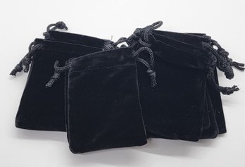 50 Soft Black Velvet Jewelry Bags In Assorted Sizes