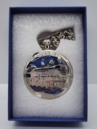 Miyota Japanese Movement Train Musical Pocket Watch With Chain