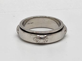 Size 6 Sterling Silver Turtle Spinner Ring