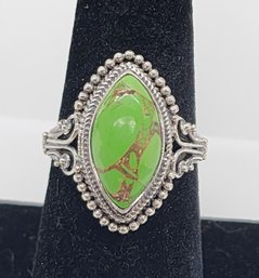 Bali, Mojave Green Turquoise Ring In Sterling