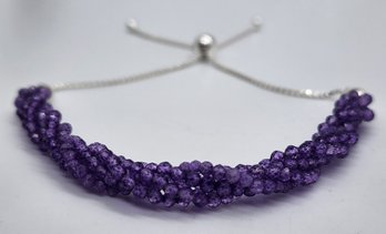 Amethyst Multi-row Bracelet In Sterling