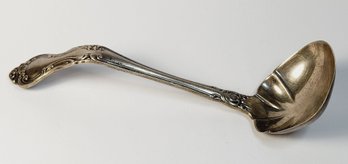 Antique Ornate Heavy Sterling Silver Gravy Ladle Spoon