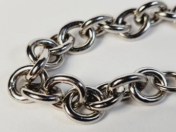 Vintage Sterling Silver Circle Link Bracelet