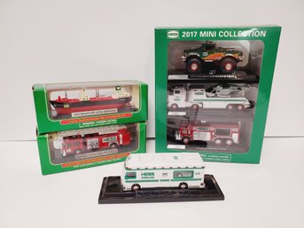 NOS HESS Miniature Collection Boat, RV, Trucks & Train-1999, 2002, 2008 & 2017