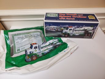 2014 NOS HESS Toy Truck And Space Cruiser With Scout Lights & Sound Toy With Shopping Bag