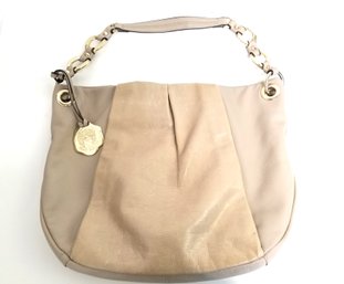 Large Vince Camuto Pleated Leather Single Strap Hobo Bag