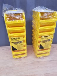 Stanley Storage Bins Yellow - 16 Total - 8 Bins/mounts Each Packaging